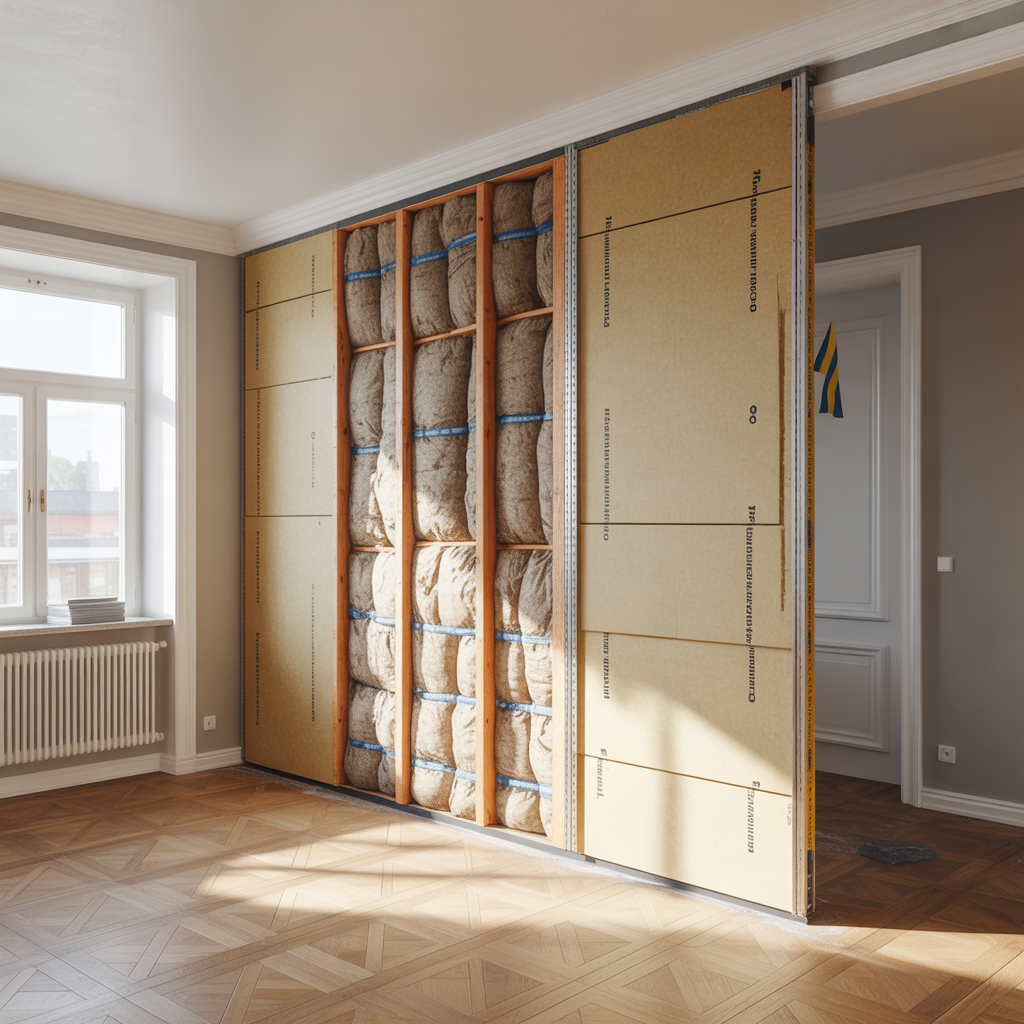 ljudisolera innervagg guide till material och montage